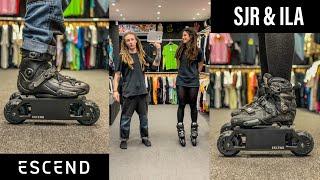 Testing out our new ESCEND Electric Skate Frames | SJR & ILA