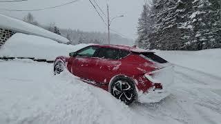 Kia Ev6 e-AWD in deep snow: fun even in sports mode!