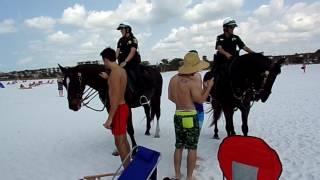 Nice police on Siesta beach in Sarasota