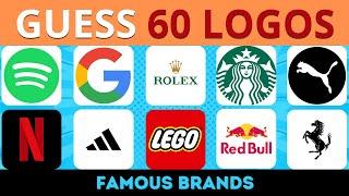 Guess The Logo in 5 Seconds Quiz | 60 Famous logos | Quiz 2024