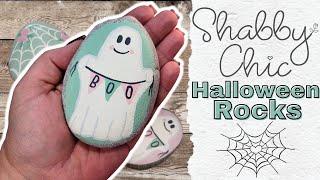  BOO-tiful Shabby Chic Halloween Rock Painting Ideas