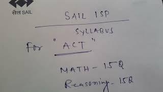 ##ACT SYLLABUS OF SAIL BURNPUR...