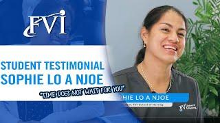 Nursing Student Testimonial - Sophie Lo a  Njoe