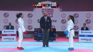 KARATE 1 CAIRO || FINAL FEMALE KUMITE -50KG REEM AHMED VS YORGELIS SALAZAR