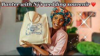 I MISSED BANTER WITH NJ'S WEDDING then SHE SENT ME HER WEDDING SOUVENIR| Pamela o