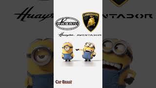 Lamborghini Aventador SVJ vs Pagani huayra minions style comparison#trending #tiktok #lamborghini