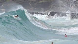 Attempting to surf Sandy Beach Shorebreak !!! Smoookified !!!