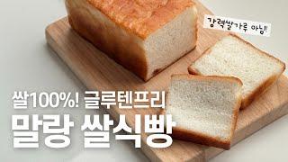 반죽없이, 발효 30분! 진짜 쉬운 쌀100%식빵 만들기 | 쌀식빵 만드는 법, 글루텐프리 베이킹, 비건 베이킹