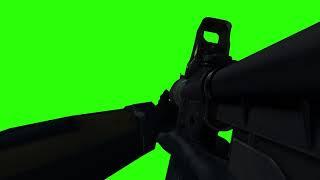 First Person Shooting - M4A1 Suppressed Assault Rifle [GREEN SCREEN]