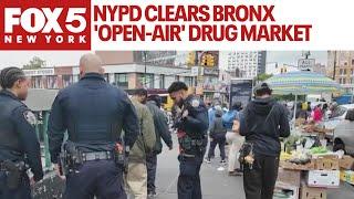 NYPD clears Bronx "open-air" drug market, but problems persist nearby