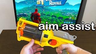 I Played Fortnite on a GUN Controller and WON (aim assist)