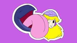 Friendly Gulpit licking Princess Peach as Gempoints