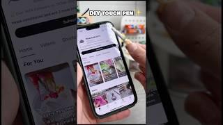 DIY screen touch pen️!?#diy #diycrafts #cutecrafts #papercraft #crafts #craft #cute #thingstodo￼￼