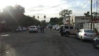 Walking into the Tijuana Mexico Refugee Camp