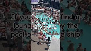 I can’t find a lounge chair on our cruise ship #cruiseship #pool #loungechair #celebritycruises