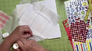 Envelope punch board embellishment! Double tuck with insert. Use napkins!