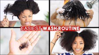 EASIEST Wash Day Routine EVER! [no tears, natural hair]