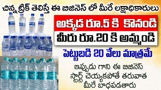 Self Employment Business Ideas in telugu business ideas How To Start Water Bottles Business in 2024