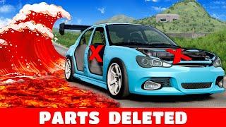 LAVA FLOOD but We Remove PARTS! (BeamNG)