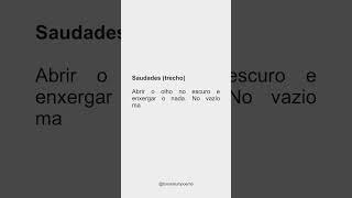 Vinicius Perobelli - Saudades (trecho) | Antologia Poética de Insônias (Toma Aí Um Poema, 2023(