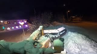 First #snowfall  before Christmas, in northern Norway.