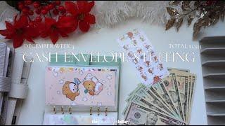 Cash Envelope Stuffing $1,323 | December Week 3 | more ⭐️ notes + finish saving challenge!