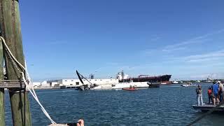 SpaceX towing failed landing booster