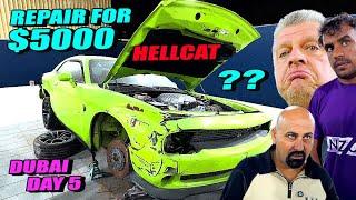 Dubai Tag 6 - Fu*ked Up Dodge Callanger Hellcat - Repair for $5000 possible?