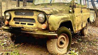 Full restoration of the UAZ 469 military car abandoned for 50 years /Antique car repair uaz 4×4