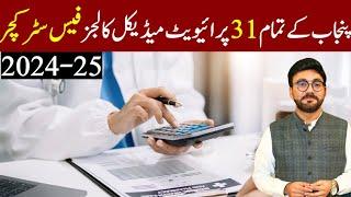 Fee Structure, Closing Merit & Aggregate of All 31 Private Medical Colleges 2024-25"