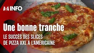 Les pizzas XXL à l'américaine et leurs grosses tranches débarquent