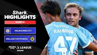 Melbourne City FC v Wellington Phoenix - Shark Highlights | Isuzu UTE A-League 2024-25 | Round 12