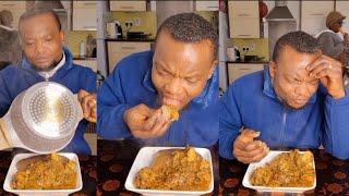 EATING HOT FOOD AMALA AND SOUP AFRICAN FOOD MUKBANG ASMR SHOW 