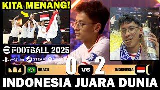 INDONESIA JUARA DUNIA EFOOTBALL! RIZKY FAIDAN MENGAMUK! BIKIN BRAZIL TAK BERKUTIK! KEREN BANGET!