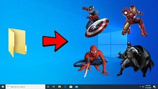 HOW TO CHANGE FOLDER ICON INTO PICTURES IN WINDOWS 10 | CHANGE FOLDER ICON TO SUPERHERO ICON