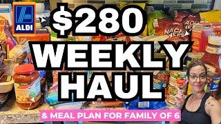 MASSIVE WEEKLY ALDI HAUL/GOING OVER MY BUDGET/WHAT I ALWAYS BUY AT ALDI/LARGE FAMILY 1 WEEK HAUL