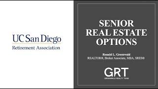 Educational Seminars: "Senior Real Estate Options" presented by Ron Greenwald