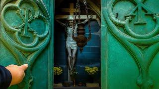 I made a shocking discovery when I opened this mausoleum door