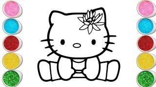 Dancing Hello Kitty Drawing, Painting and Coloring for Kids and Toddlers. @Afzaaldrawing