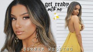 GET READY WITH ME - MAKEUP, HAIR & OUTFIT  |  SUMMER WEDDING 2018