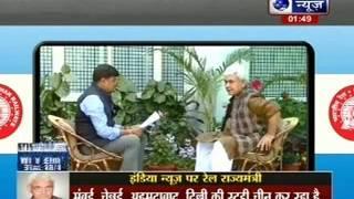 Exclusive interview of Railway Minister Manoj Sinha on India News