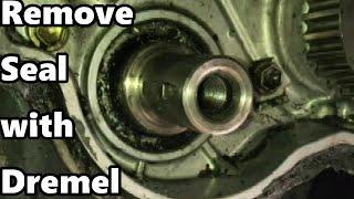 Hard to Remove Crankshaft Seal Using a Dremel Rotary Tool w/Flex Shaft 3/32" Collet