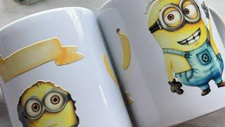 Mugs de Minions  - Técnica UV DTF