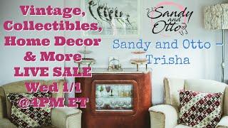 Exclusive Live Sale Incredible Deals on Unique Vintage Home Décor | Jan 1 @4pm et (1pm pt)