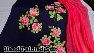 Suit Painting | Hand Painted SUIT Design|Suit ko paint kaise kare