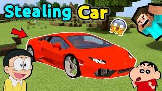 Stealing Car in Minecraft  ||  Shinchan Minecraft || Doraemon Minecraft