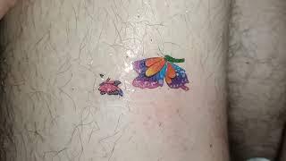 New Method For Making a butterfly tattoo||#tattoo #art ||Beautiful girl Sticker Temporary Tattoo