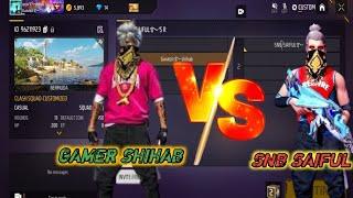 HOW TO ||.Free Fire love custom challenge, GAMER SHIHAB vs SNB SAIFUL 1v1 