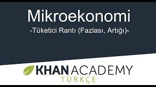 Tüketici Rantı (Fazlası, Artığı) (Mikroekonomi / Tüketici ve Üretici Rantı)