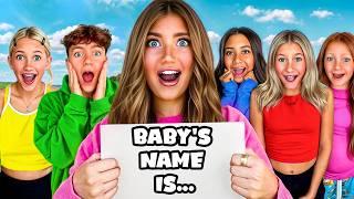 TELLiNG MY 16 SiBLiNGS MY BABY'S NAME! *Her Name Reveal*